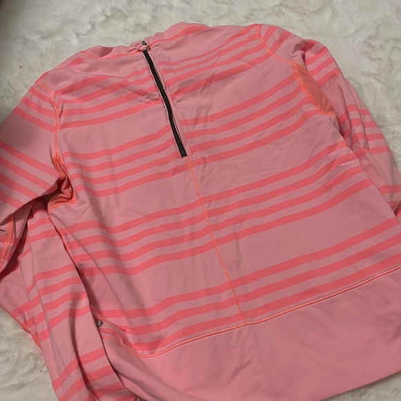 Long sleeve pink stripe Lululemon top - Picture 5 of 5
